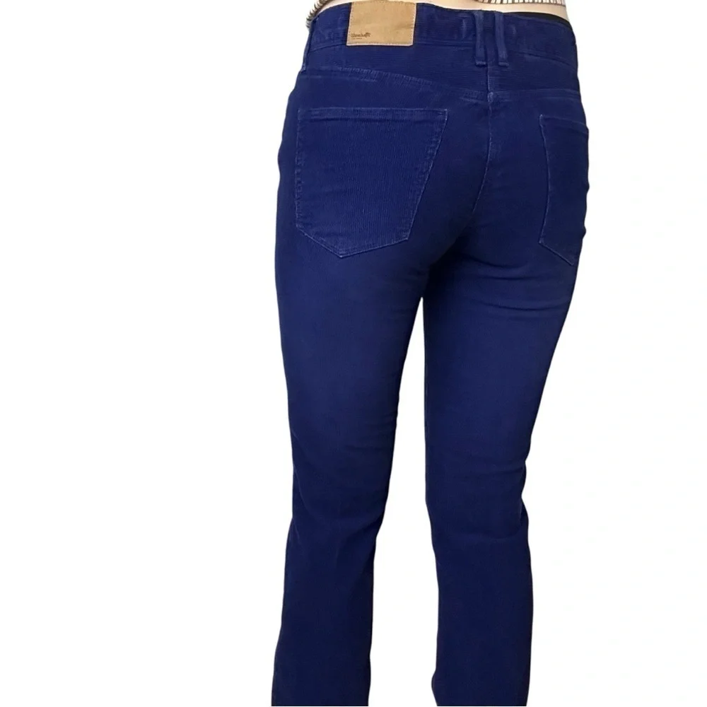 Madewell Corduroy Pants Royal Blue Rail Straight Cotton Women’s Casual Size 27